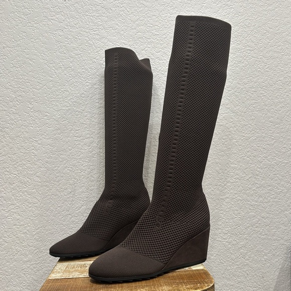 Eileen Fisher Kasana Knit Wedge Boot Size 9.5 - Picture 4 of 7